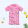 Girls Zipper Butterfly Swimsuit Quick Drying Middle and Big Boys and Girls Cartoon Cute Kids Swim Cover (M, 3-4 Years) view 4