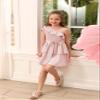 Danna Belle Easter Dress for Girl Summe Ruffle Dress One Shoulder Dress for Girl Size 6-7 Light Pink view 2