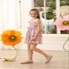 Danna Belle Easter Dress for Girl Summe Ruffle Dress One Shoulder Dress for Girl Size 6-7 Light Pink view 4