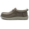 Mens Loafers Casual Silp on Shoes Wide Width Arch Support Comfortable Canvas Boat Shoes for Men Khaki, Size 9.5 view 1