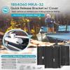 1854060 MKA-32 for Minn Kota Ulterra, Terrova, PowerDrive, DeckHand 40 Trolling Motor Quick Release Bracket with Cover, Black Aluminum view 2