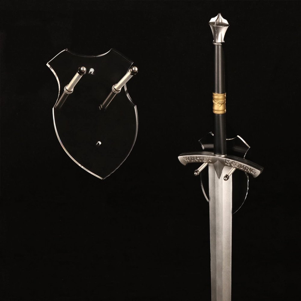 HHUXIUE Wall mounted sword rack sword stant axe holder wall mounted display rack single sword vertical wall mounted general sword racksword wall mountsword stand (transparent 1 set)