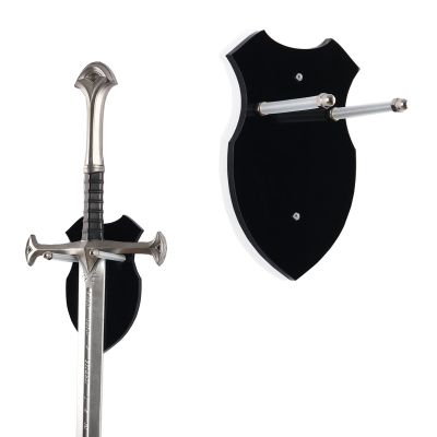 HHUXIUE Wall mounted sword rack sword stant axe holder wall mounted display rack single sword vertical wall mounted general sword racksword wall mountsword stand(black 1 set)