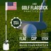 Golf Practice Pin Flags with USA Numbers, 8x6 Inch, Set of 3, Includes 3-ft Fiberglass Flagstick, Ball Retriever, 4-Inch Hole Cup (USA 3-Pack) view 2
