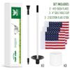 Golf Practice Pin Flags with USA Numbers, 8x6 Inch, Set of 3, Includes 3-ft Fiberglass Flagstick, Ball Retriever, 4-Inch Hole Cup (USA 3-Pack) view 3