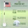 Golf Practice Pin Flags with USA Numbers, 8x6 Inch, Set of 3, Includes 3-ft Fiberglass Flagstick, Ball Retriever, 4-Inch Hole Cup (USA 3-Pack) view 4