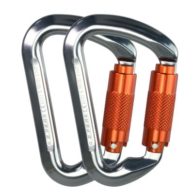 SEPEAK UIAA CE 30kN Climbing Carabiner Clips, Professional Heavy Duty Twist Locking Carabiners for Climbing,Mountaineering, Rappelling, Camping, Hiking, Swings, Large D Ring Hooks