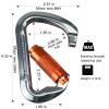 SEPEAK UIAA CE 30kN Climbing Carabiner Clips, Professional Heavy Duty Twist Locking Carabiners for Climbing,Mountaineering, Rappelling, Camping, Hiking, Swings, Large D Ring Hooks view 4