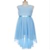 FEESHOW Girls Toddler Kids Flower Chiffon Pleated Bridesmaid Wedding Pageant Party Dress Light Blue A 6 Years view 3