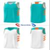KXK Youth Reversible Basketball Jersey Shirts,Fashion Blank Basketball Jerseys for Kids Aqua/White view 2