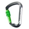 SEPEAK UIAA CE 30kN Locking Climbing Carabiner, Professional Heavy Duty Screwgate Clip for Outdoor Climbing, Mountaineering, Rappelling, Camping, Hiking, Swing, Large D Carabiner Hook/6744lb,3pc,Green view 2