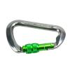 SEPEAK UIAA CE 30kN Locking Climbing Carabiner, Professional Heavy Duty Screwgate Clip for Outdoor Climbing, Mountaineering, Rappelling, Camping, Hiking, Swing, Large D Carabiner Hook/6744lb,3pc,Green view 4