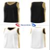 KXK Youth Reversible Basketball Jersey Shirts,Fashion Blank Basketball Jerseys for Kids Black/White view 2