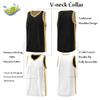 KXK Youth Reversible Basketball Jersey Shirts,Fashion Blank Basketball Jerseys for Kids Black/White view 3