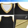 KXK Youth Reversible Basketball Jersey Shirts,Fashion Blank Basketball Jerseys for Kids Black/White view 4