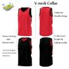 KXK Youth Reversible Basketball Jersey Shirts,Fashion Blank Basketball Jerseys for Kids Red/Black view 3