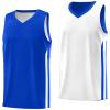KXK Youth Reversible Basketball Jersey Shirts,Fashion Blank Basketball Jerseys for Kids Blue/White view 1
