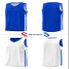 KXK Youth Reversible Basketball Jersey Shirts,Fashion Blank Basketball Jerseys for Kids Blue/White view 2