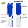 KXK Youth Reversible Basketball Jersey Shirts,Fashion Blank Basketball Jerseys for Kids Blue/White view 3