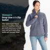 MARMOT Women's Drop Line 1/2 Zip Fleece Pullover Jacket, Steel Onyx, Large view 4