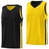 KXK Youth Reversible Basketball Jersey Shirts,Fashion Blank Basketball Jerseys for Kids Yellow/Black view 1