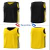 KXK Youth Reversible Basketball Jersey Shirts,Fashion Blank Basketball Jerseys for Kids Yellow/Black view 2