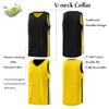 KXK Youth Reversible Basketball Jersey Shirts,Fashion Blank Basketball Jerseys for Kids Yellow/Black view 3