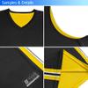 KXK Youth Reversible Basketball Jersey Shirts,Fashion Blank Basketball Jerseys for Kids Yellow/Black view 4
