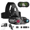 AILNJUC Head-Mounted Night Vision Goggles - Hands Free Rechargeable 1312FT Digital Infrared Night Vision Binoculars for Adults,8xDigital Zoom,Compatible with Fast MICH Helmet,Military Tactical Hunting view 1