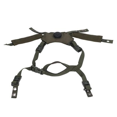 AYNEFY Helmet Suspension System Nylon Strong Compatibility Suspension System Chin Strap Easy Installation with Screw for Outdoor Play (OD Green)