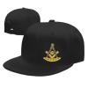 Rqwaaed Freemason Past Master Hats for Men and Women Flat Bill Baseball Cap Adult Adjustable Trucker Black view 1