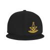 Rqwaaed Freemason Past Master Hats for Men and Women Flat Bill Baseball Cap Adult Adjustable Trucker Black view 4