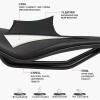 Bike Seat of Comfortable Memory Foam Bicycle Seat with Ergonomic Zone Concept for Men & Women Waterproof Breathable Bike Seat Cycling Leather Soft Seat Cushion,Black view 2