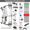 Steel Ball Compound Bow Kit Dual-Purpose Bow Archery Hunting 35-70Lbs Short-Axis Compound Bow Suitable for Beginners Adult (Silver KIT) view 2