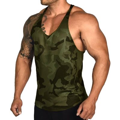 Mens Camo Tank Top Quick Dry Athletic Tee Sleeveless Fitness Muscular Tee Shirt,Mens Tank Shirts Black Tank Top Men Wife Beats Wifebeater Muscle Shirt(A-Green,XX-Large)