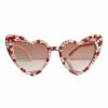 helena Vintage Snowflake Heart Shaped Sunglasses Women Stylish Love Eyeglasses (pink) view 1