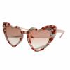 helena Vintage Snowflake Heart Shaped Sunglasses Women Stylish Love Eyeglasses (pink) view 2