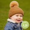 2-Pack Baby Hats for Girls, Boys - Stretchy Baby Beanies, Cute Newborn & Toddler Winter Hat, Soft & Warm Pom Pom Beanie for Infant, Toddler, Boys, Girls 6-36 Months (Blast, M) view 2