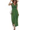 Crocodile Alligator Print Sleeveless Maxi Dresses Casual Beach Long Sundresses with Cross V Neck for Women Summer S view 1