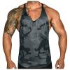 Mens Camo Tank Top Quick Dry Athletic Tee Sleeveless Fitness Muscular Tee Shirt,Mens Tank Shirts Black Tank Top Men Wife Beats Wifebeater Muscle Shirt(A-Black,3X-Large) view 2