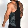 Mens Camo Tank Top Quick Dry Athletic Tee Sleeveless Fitness Muscular Tee Shirt,Mens Tank Shirts Black Tank Top Men Wife Beats Wifebeater Muscle Shirt(A-Black,3X-Large) view 3