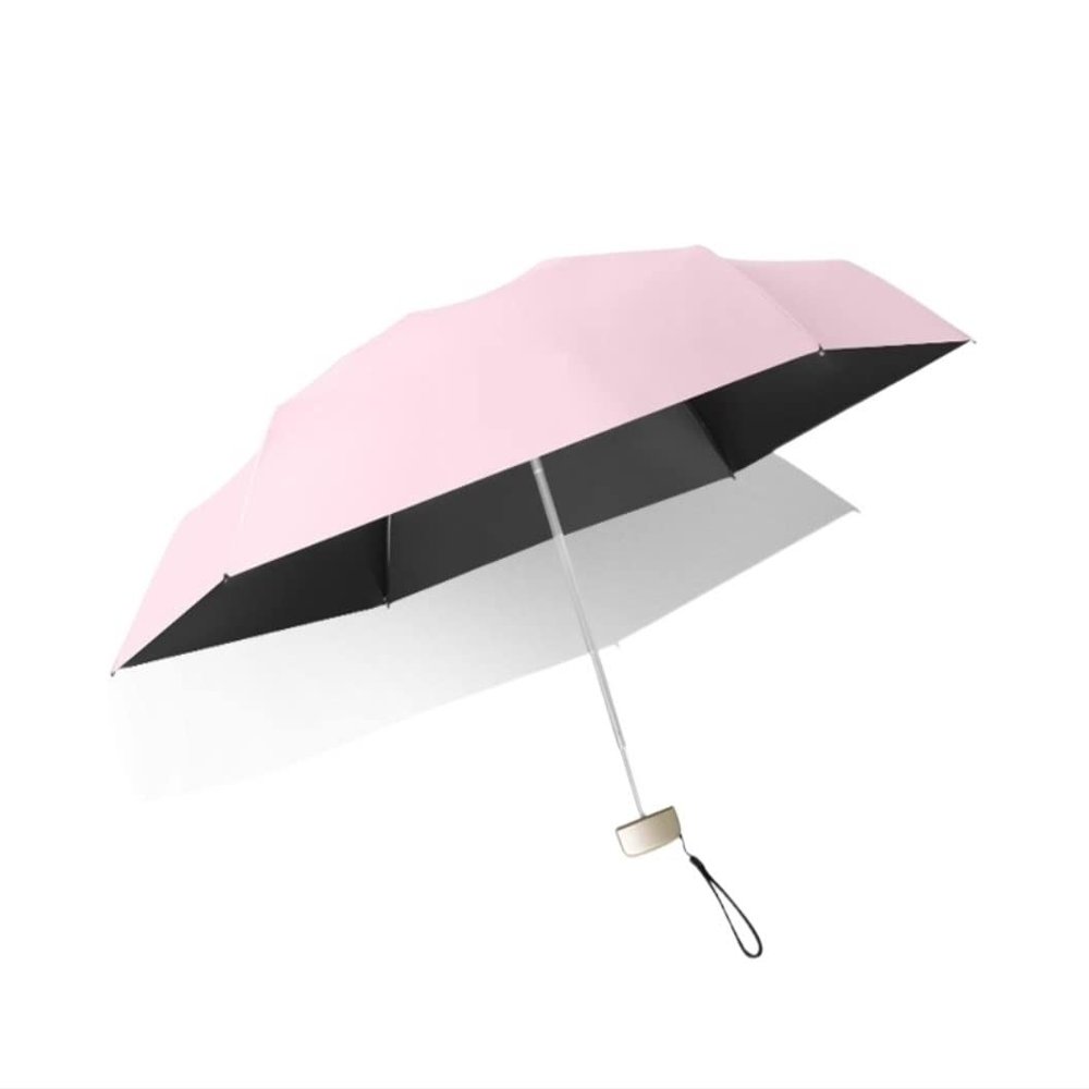 ZAEGO Umbrellas for Rain Pocket Umbrella UV Protection Umbrella Parasol Sun Light Rain Female Sunscreen Portable Travel Umbrella Umbrellas for Rain Windproof (Color : Pink)