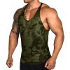 Mens Camo Tank Top Quick Dry Athletic Tee Sleeveless Fitness Muscular Tee Shirt,Mens Tank Shirts Black Tank Top Men Wife Beats Wifebeater Muscle Shirt(A-Green,Large) view 1