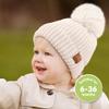 KeaBabies 2-Pack Baby Hats for Girls, Boys - Stretchy Baby Beanies, Cute Newborn & Toddler Winter Hat, Soft & Warm Pom Pom Beanie for Infant, Toddler, Boys, Girls 6-36 Months (Rust, M) view 2