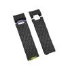 DITVA 22x20mm Waterproof Silicone Rubber Watchband Wrist Watch Band Belt for Ulysse for Nardin Strap Tools(Black Strap)