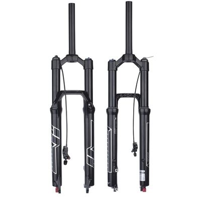 Front Fork Air Fork 27.5 29 Inch 1-1/8" Magnesium Alloy for Mountain Bikes Shock Pneumatic Damping Fork Black (Color : Remote Lockout, Size : 29)