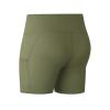 XUNRYAN Womens Sports Workout Yoga Shorts High Waist Active Gym Stretchy Compression Seamless Quick Dry Shorts with Pockets Army Green view 2