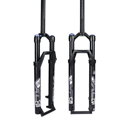 Mountain Bikes Front Fork from 27.5 Inch 29 Inch Magnesium Alloy Air Fork for Bikes Shock Absorber Air Fork (Color : Straight, Size : 27.5_Manual Lockout)