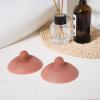 Alvivi 1Pair Reusable Silicone Nipple Covers Realistic Breast Pasties Self Adhesive Breast Pads Nippel Stickers Breast Covers Dark Nude B One Size view 4