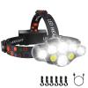 Rechargeable Headlamp, 8 LED Bright Headlamp with Red Light, IPX4 Waterproof USB Headlight, Head Lamp, 8 Modes for Outdoor Running Hunting Hiking Camping Gear view 1